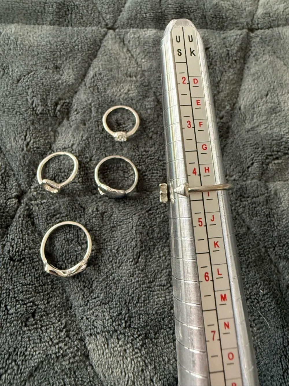 Silver Tone Stackable Ring Set - Picture 4 of 10